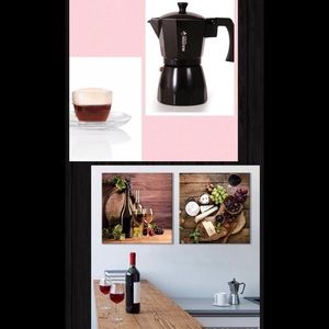 Black Holstein 6-Cup Stove-Top Espresso Maker